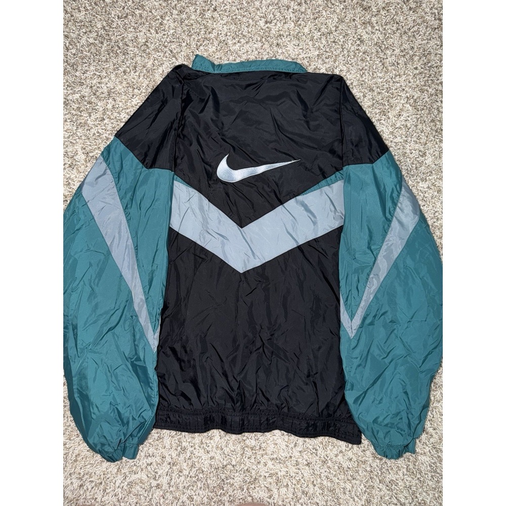 Vintage 90s Nike Windbreaker Jacket Men's M Big Swoosh Logo Retro Colorblock